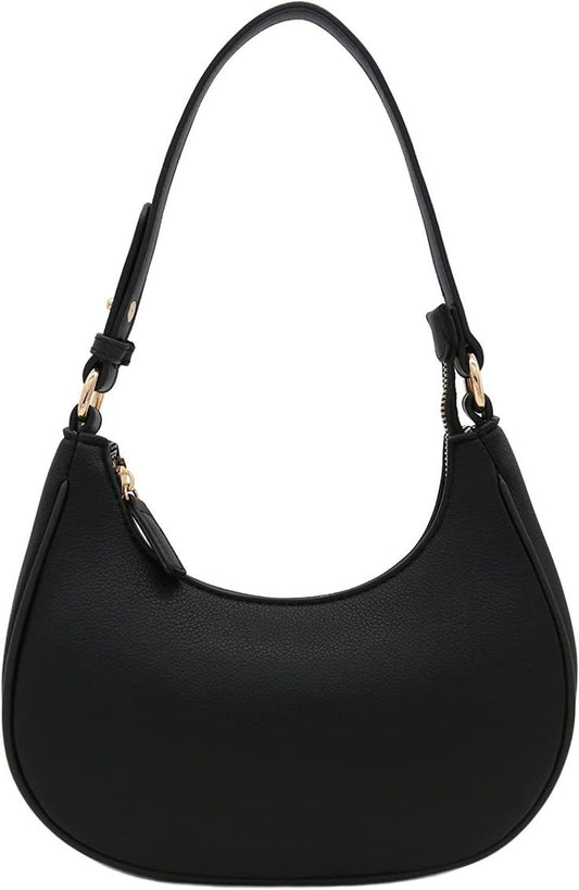 half moon bag black