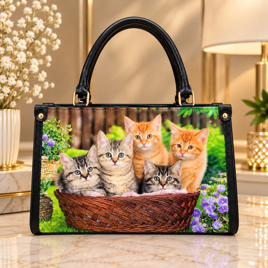 BAGY 5D  Cute Cats & Floral Design Tote Bag