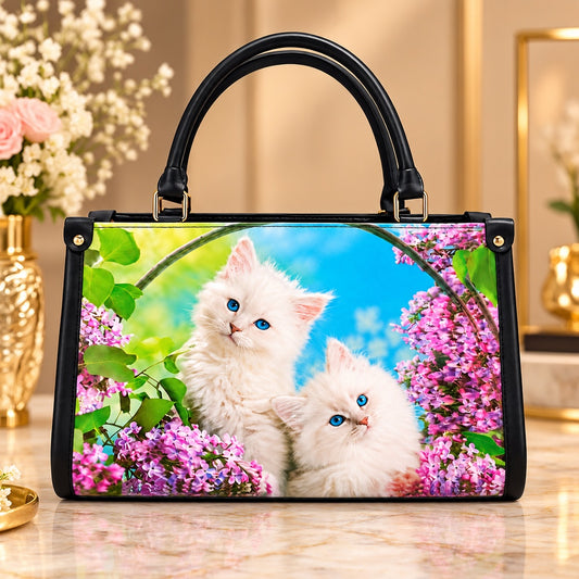BAGY 5D Reflected Kitten Print Handbag