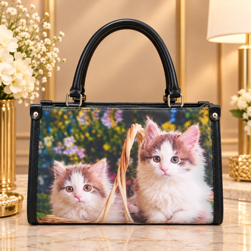 BAGY Cute Kittens Printed Tote Bag Reflected