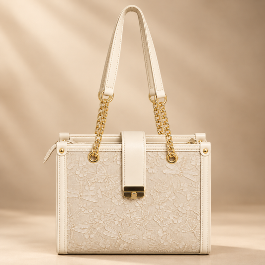 Butterfly Tote Bag beige for Women | BAGY Pakistan