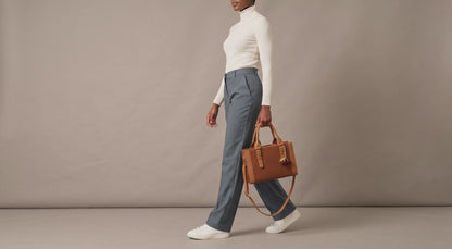 BagY premium leather mustard handbag
